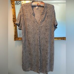 H&M Leaf Pattern Midi Dress